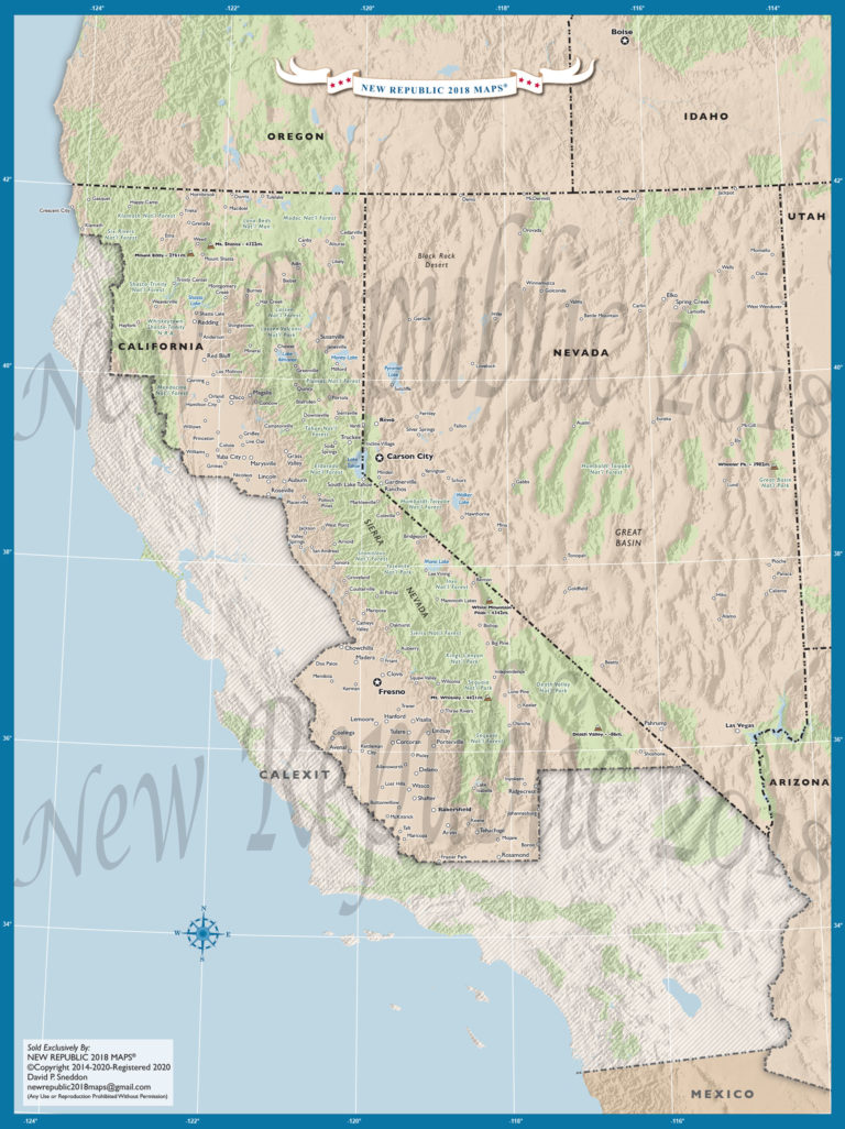 California/Nevada Map » New Republic 2018 Maps